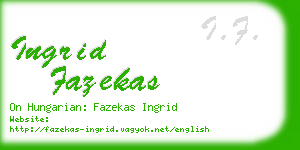 ingrid fazekas business card
